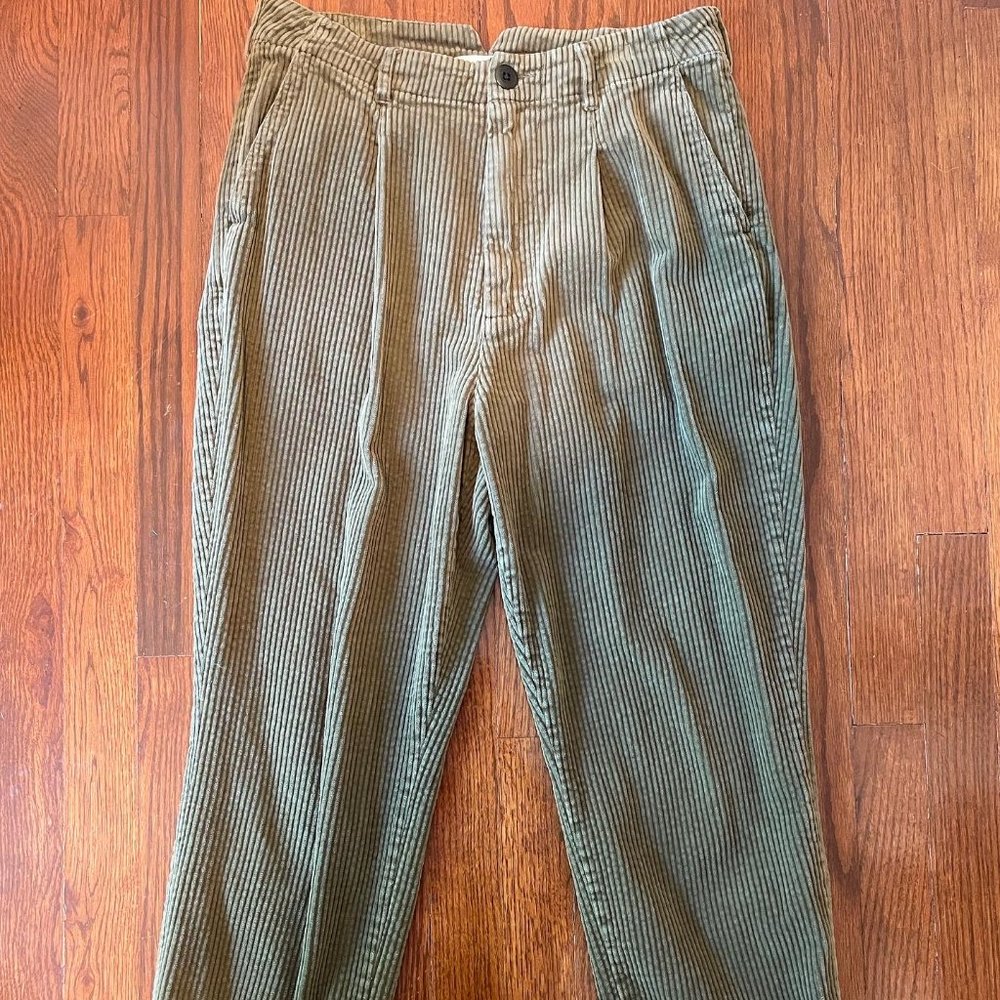 Pleated Corduroy Pants